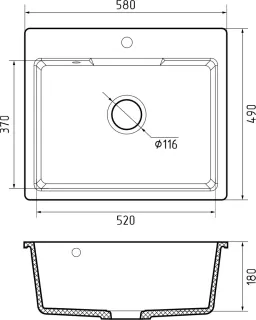 Мойка кухонная GranFest URBAN 658 песочный